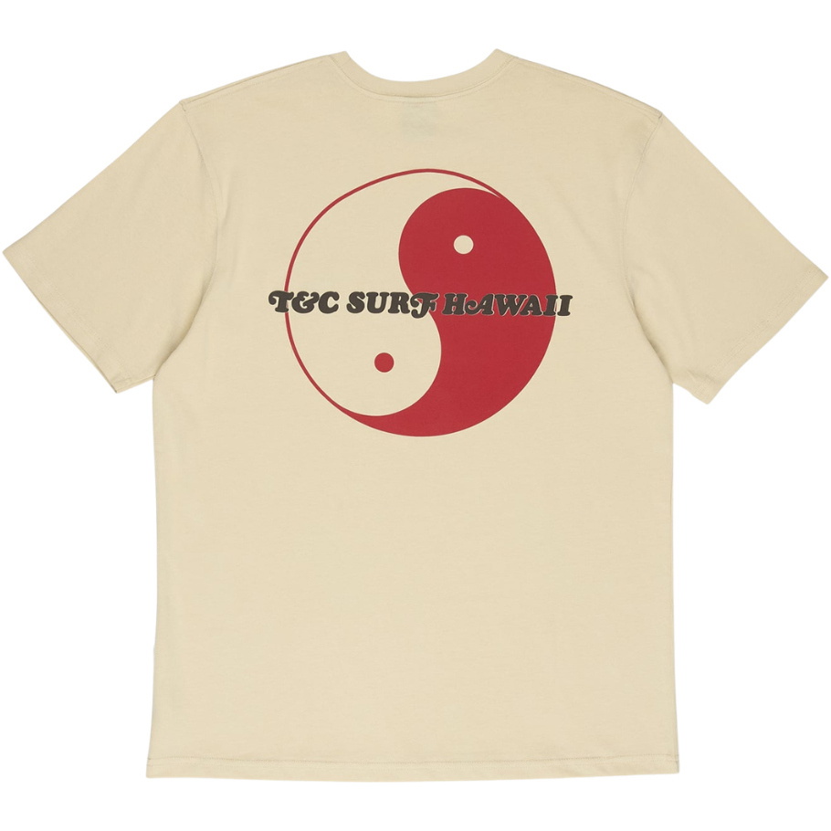 2026 T & C Surf Designs Herre TCSH Kortærmet Tee TM7TS - Greige